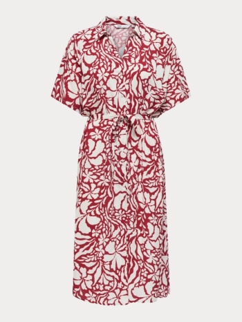 φορεμα only yasmin s/s shirt dress wvn merlot only σε προσφορά