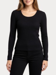 μπλουζα only nora l/s o neck top cs jrs black only
