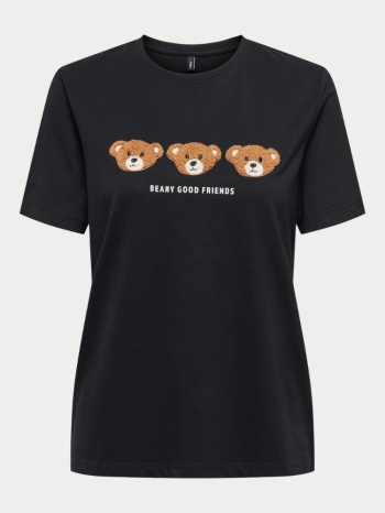 t-shirt only teresa reg s/s teddy black only σε προσφορά