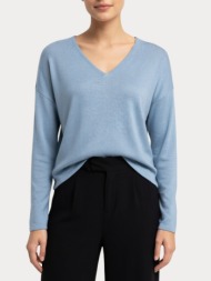 μπλουζα only chianti life ls v-neck knt moch windward blue only