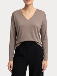 μπλουζα only chianti life ls v-neck knt moch walnut only