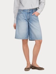 bermuda shorts only loran wide dnm light blue denim only