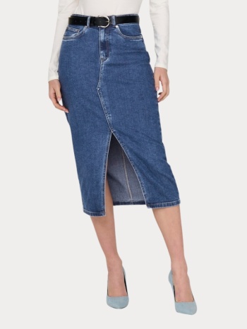 φουστα only siri front slit medium blue only σε προσφορά
