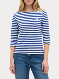 μπλουζα only fifi 3/4 printed cloud dancer mazarine only