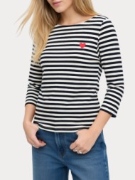 μπλουζα only fifi 3/4 printed cloud dancer black only