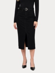 φουστα only siri front slit black only