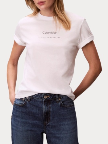 t-shirt calvin klein tonal bright white calvin klein σε προσφορά