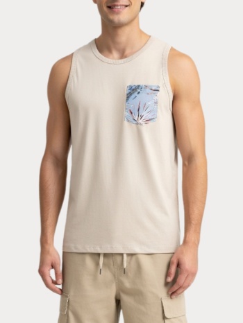 αμανικο tank top jack & jones jjhonolulu pocket moonbeam σε προσφορά