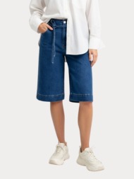 τζιν βερμουδα only juicy-wauw hw wide shorts belt medium blue only