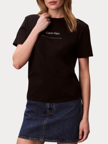 t-shirt calvin klein tonal black calvin klein σε προσφορά
