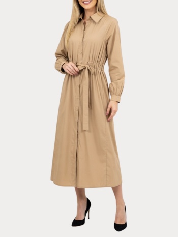 φορεμα new age z.4013 ποπλινα cat2 100%cotton beige new age σε προσφορά