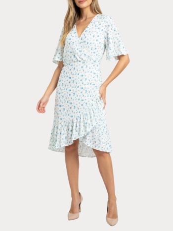 dress vero moda vmpage ss wrap short dress wvn ga white σε προσφορά