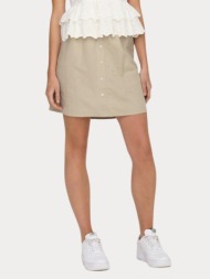 skirt only onlkerry mw short but linen bl skirt pnt beige only