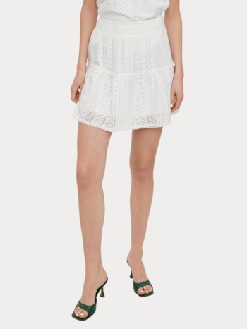 skirt vero moda vmhoney lace smock short skirt exp white σε προσφορά