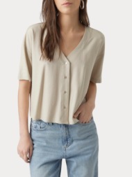 πουκαμισο vero moda 10279696 vmmymilo 2/4 v-neck shirt wvn noos silver lining vero moda
