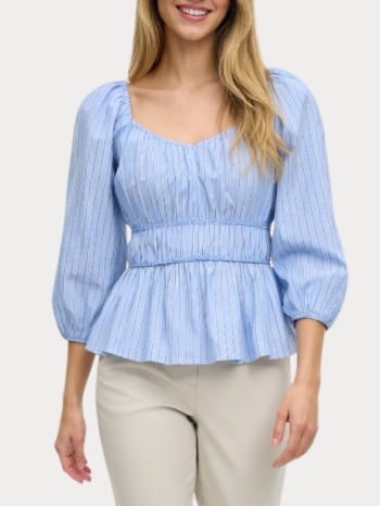 μπλουζα vero moda vmleya 3/4 stripe top wvn brunnera blue σε προσφορά