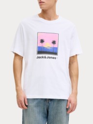t-shirt jack & jones jjperry tee ss crew neck bright white jack&jones