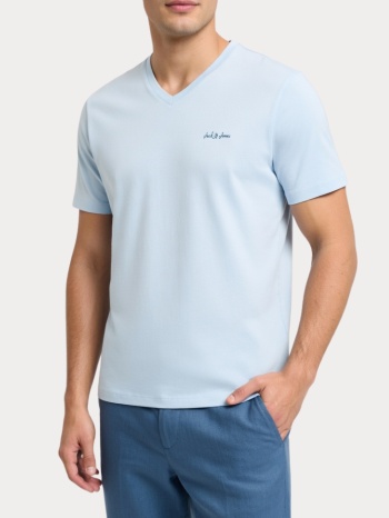 t-shirt jack&jones 12297455 jjblaze tee ss v neck μπλε σε προσφορά