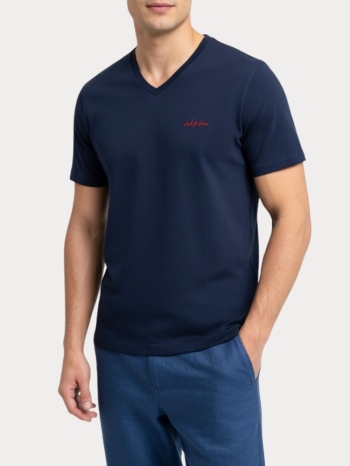 t-shirt jack&jones 12297455 jjblaze tee ss v neck σκουρο σε προσφορά