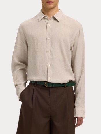 λινο πουκαμισο selected slmregclaus kylian pure cashmere σε προσφορά