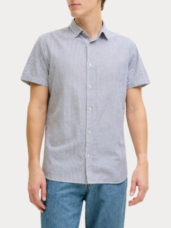 κοντομανικο πουκαμισο jack & jones jrebmoss sunny navy σε προσφορά