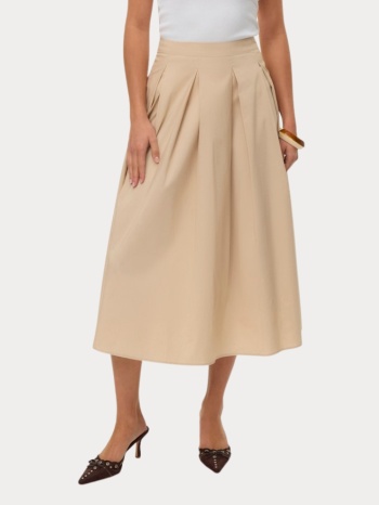 φουστα vero moda vmfriba hw 7/8 skirt wvn cement vero moda σε προσφορά