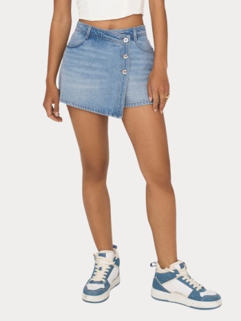 skort only lesly reg lb dnm light blue denim only σε προσφορά