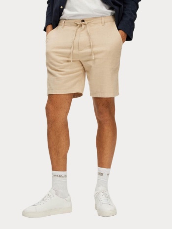 βερμουδα selected slhregular brody linen shorts incense σε προσφορά