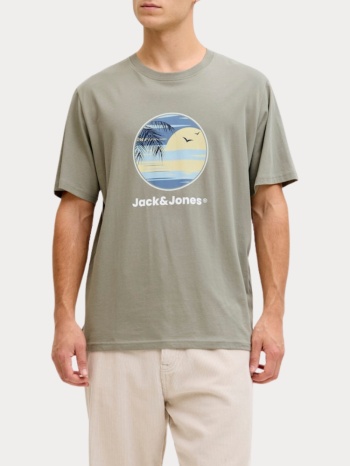 t-shirt jack & jones jjperry tee ss crew neck vetiver σε προσφορά