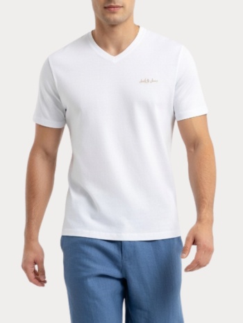 t-shirt jack&jones 12297455 jjblaze tee ss v neck λευκο σε προσφορά