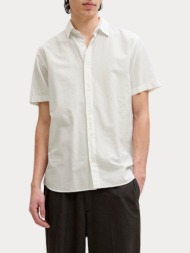 short sleeve jack&jones 12288590 jjebreeze linen blend shirt s/s sn λευκο jack&jones