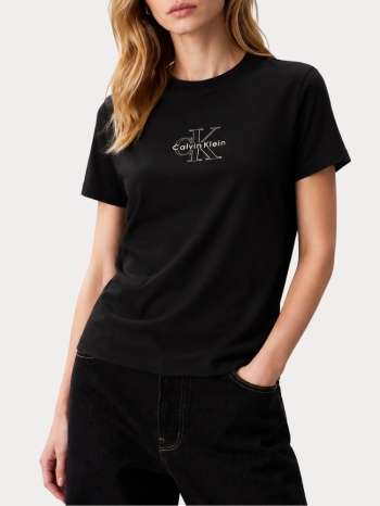 top calvin klein lv047d873g-ub1 ss classic foil monologo σε προσφορά