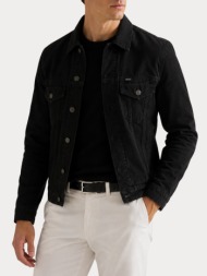 denim jacket polo ralph lauren 710833150003 garment-dyed trucker jacket black polo ralph lauren