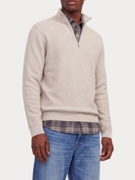 πλεκτα jack&jones jprblustanley knit half zip bf plaza taupe squared jack&jones