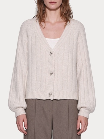 ζακετα vero moda vmsally ls v-neck cardigan birch vero moda σε προσφορά