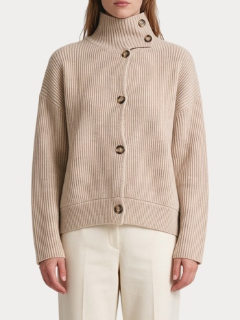 ζακετα musy muse high neck beige musy muse