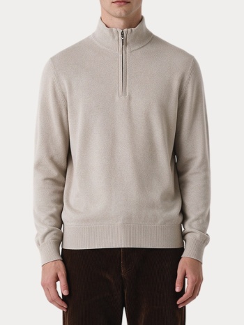 πλεκτα five ever paris half zip beige five ever paris σε προσφορά