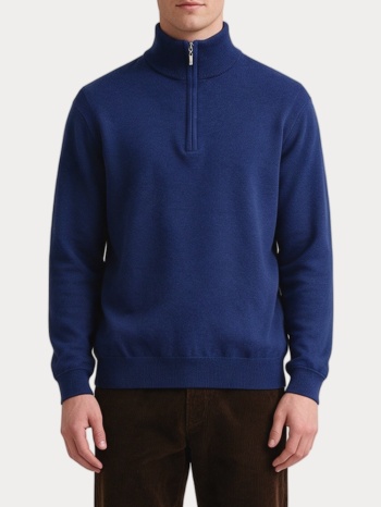 πλεκτα five ever paris half zip navy blue five ever paris σε προσφορά