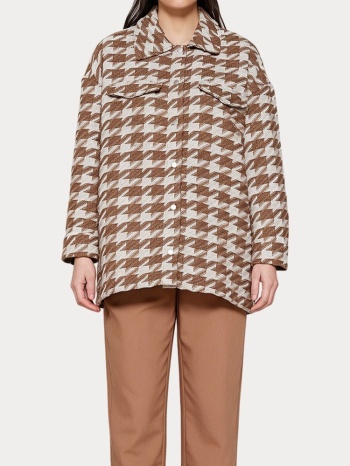 jacket only onlisolde zl boucle shacket cc otw brown only σε προσφορά