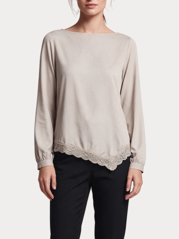 top vero moda vmcindy lace ls top wvn birch vero moda σε προσφορά