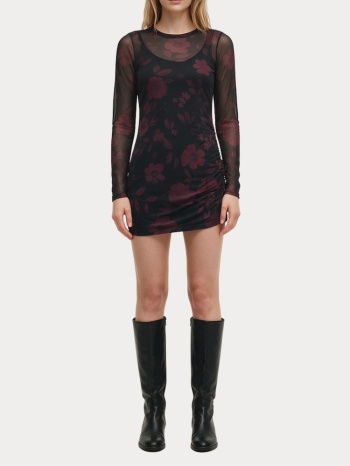 φορεμα only onlnova l/s mesh short dress wvn black 746 fig σε προσφορά