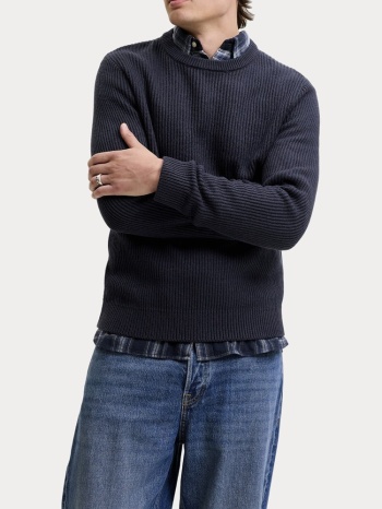 πλεκτο jack&jones jjpannel knit crew neck aw26 navy blazer σε προσφορά