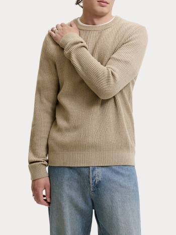 πλεκτο jack&jones jjpannel knit crew neck aw26 crockery σε προσφορά