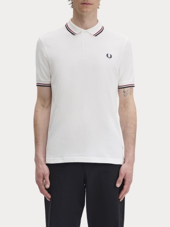 πολο fred perry twin tipped snow white/burnt red/navy fred σε προσφορά