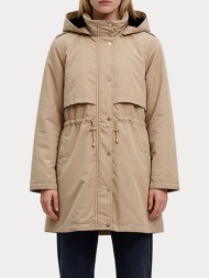 μπουφαν vero moda parka beige vero moda