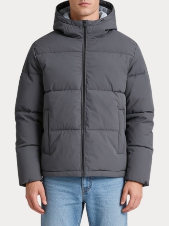 μπουφαν jack&jones jjgalaxy puffer jacket asphalt jack&jones σε προσφορά
