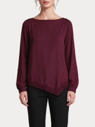 top vero moda vmcindy lace ls top wvn windsor wine vero moda