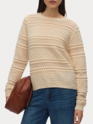 πλεκτο vero moda vmleo ls o-neck pullover bf birch vero moda