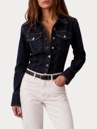 πουκαμισο calvin klein sculpt trucker shirt ck classi ck classic rinse calvin klein