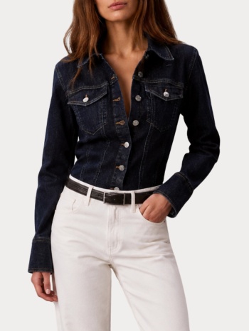 πουκαμισο calvin klein sculpt trucker shirt ck classi ck σε προσφορά